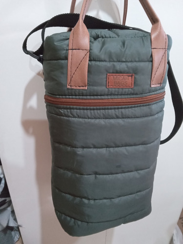 Matero Puffer Matelassé Micah Bags Verde Oscuro