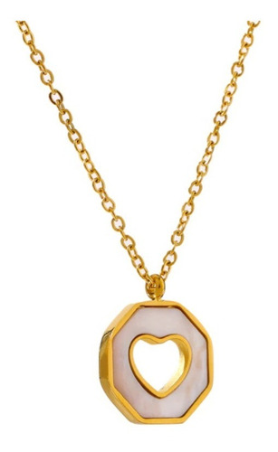 Collar Mujer Dije Corazon Oro Laminado 18k Cadena Regalo 