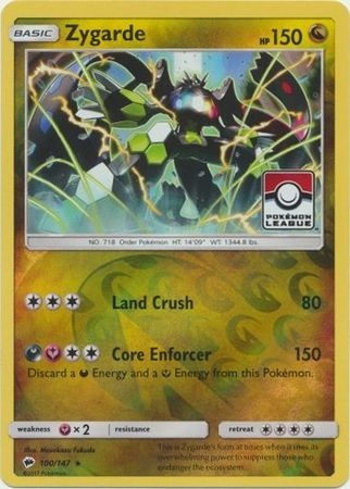 Pokemon Zygarde 100/147 League Reverse Burning Shadows Bus (Usado)