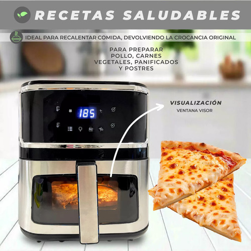 Freidora De Aire Mti Air Fryer Sin Aceite 9l 1800w Saludable