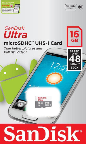 Imagem 3 de 4 de Cartão Memoria Micro Sd 16gb Classe10 Ultra 100% Original
