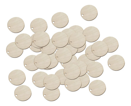 Conjunto De 50 Piezas De Discos De Madera Para Manualidades