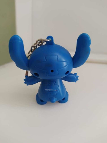 Raro Llavero Azul De Stitch Amigo De Lilo Con Luces Y Sonido