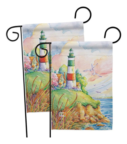 Breeze Decor Cliff Garden Flag 2 Piezas Pack Ancla Náutica C