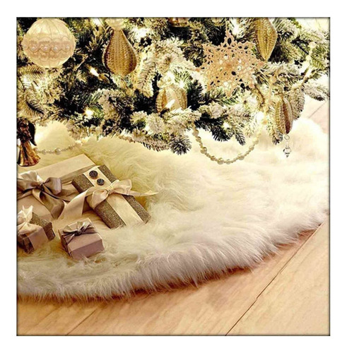 120cm Falda De Árbol Navidad Piel Sintética Para Decoración