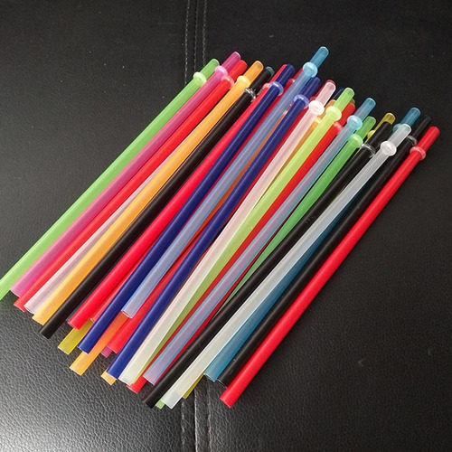 25x Canudos De Plástico Rígido Coloridos Reutilizáveis Para
