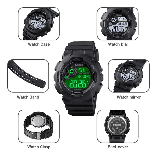 Reloj Deportivo Digital Militar Masculino Multifuncional Led