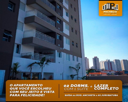 Apartamento 02 Dormitórios Moveis Planejados 74m C/suíte 1vg Terraces - Centro Sbc - Ap216v - 34528281