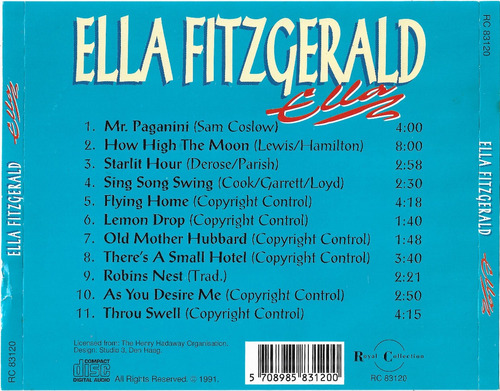 Cd Ella Fitzgerald - Ella - Importado