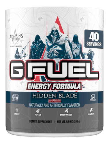 G Combustível Assassinos Creed Credo Hidden Blade Drink Pó,