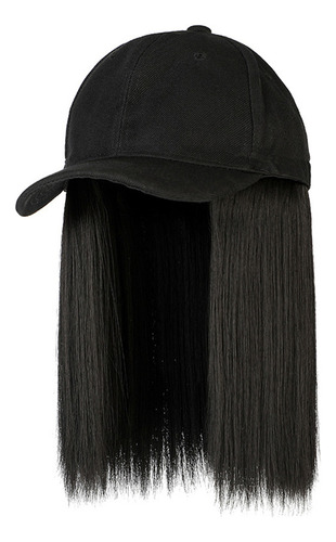 Y Pelucas Con Contorno De Gorro Para Mujer, Pelo Liso, Alto