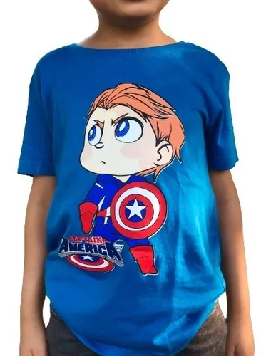 Camiseta Capitan America Ni o Marvel Comics Cuotas sin inter s