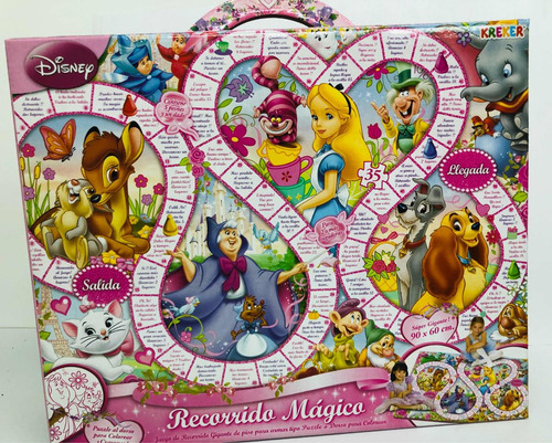 Imagen 3 de 5 de Juego De Mesa Disney Gigante 60x90 Cm Dorso P/pintar Kreker