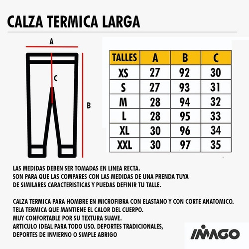 Imagen 2 de 6 de Calza Termica Larga Imago # 1 Strings