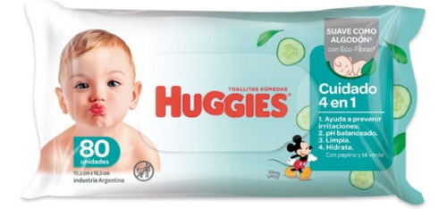 Toallitas Humedas 12 Pqt X 80 Unid Huggies Pepino