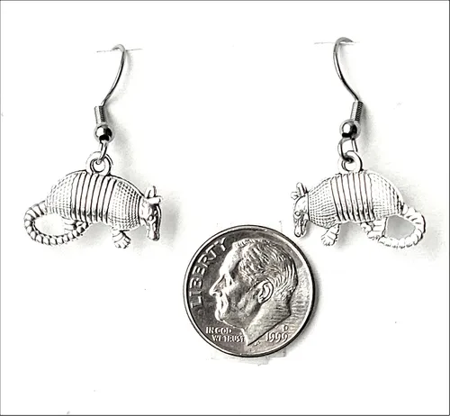 Pangolín / Armadillo 19x13mm Pendientes De Encanto De ...