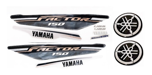 Kit Jogo De Adesivo Faixa Yamaha Factor 150 2019 Branca