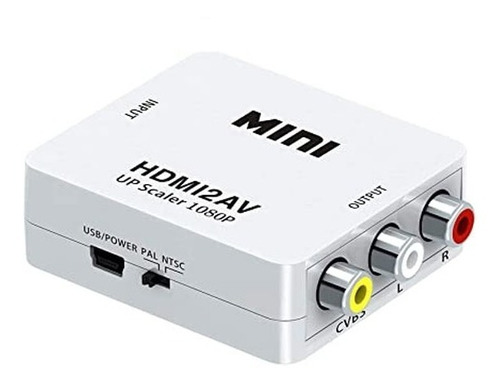 Conversor Hdmi A Rca Av (hdmi Origen A Rca Destino) 1080p