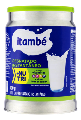 Itambé Leite Em Pó Desnatado Instantâneo 300g