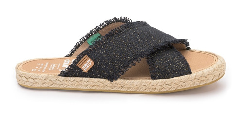 Sandalias Cross Lurex Negro