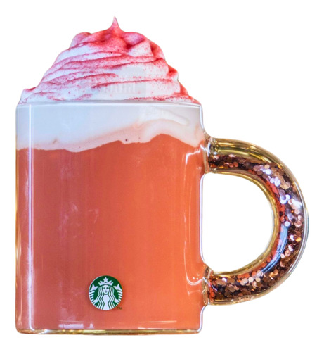 Taza Starbucks Coleccionable Confetti Rose Gold 355 Ml