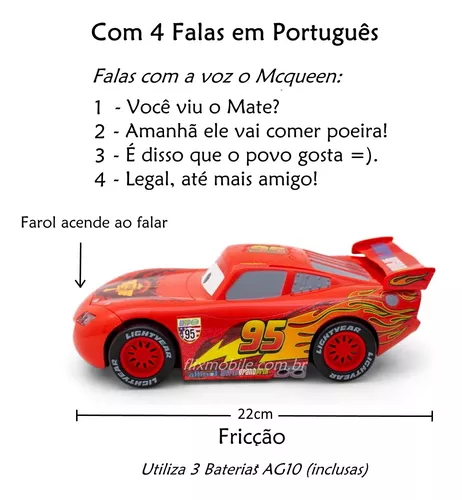 Veículo De Fricção Relâmpago Mcqueen Carros 3 Toyng - 40765