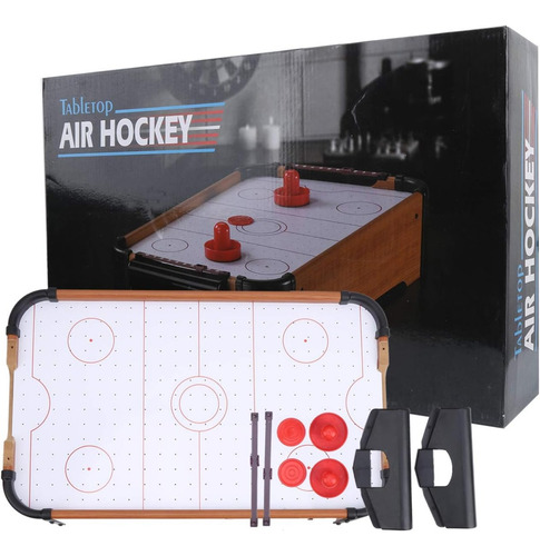 Mini Air Hockey Con Ventiladores Juego Mesa Regalo Navidad