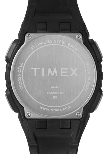 Reloj Digital Timex Para Hombre De 43 Mm - Banda Negra, Esfe