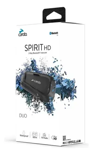 Intercomunicador MOTO Cardo Spirit HD Duplo IP67 Bluetooth 5.2