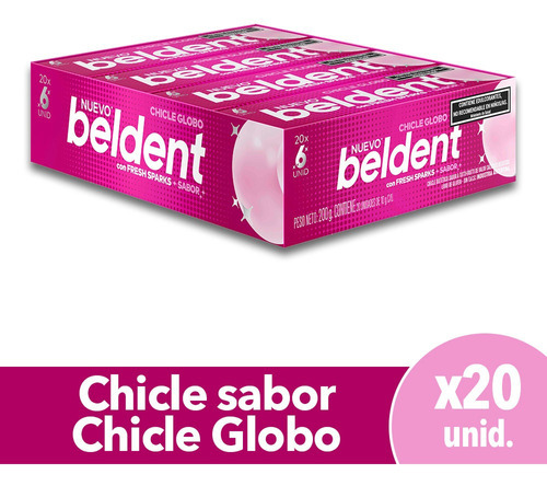 Chicles Beldent Globo Display X 20 Uni