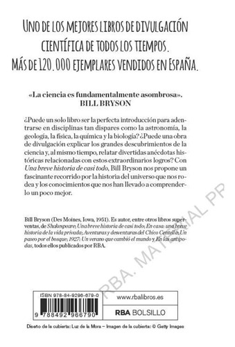 Imagen 2 de 2 de Una Breve Historia De Casi Todo - Bryson,bill