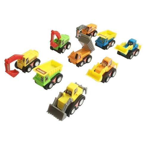 Mini Kit Push Pull Back Car Model Set 9 Piezas De Plástico V