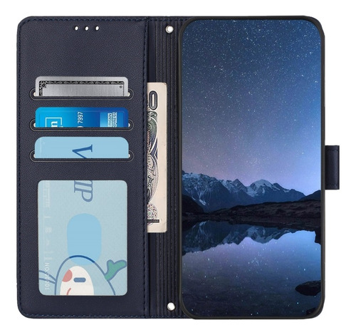 Funda Con Gato Y Ratón Para Samsung, Con Correa Y Tarjetero
