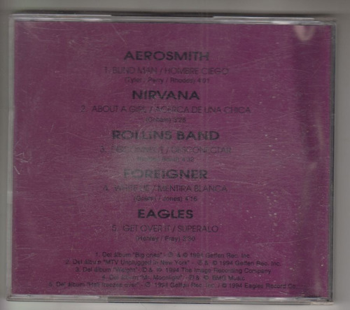 1994 Rock Cd Promo Nirvana Aerosmith Foreigner Etc Argentina