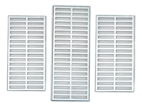 Ralo Linear 20cm X 130cm Aluminio Com Tela Módulos