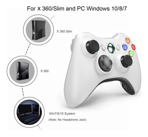 Control Inalámbrico 2.4g Para Xbox 360 Y Pc Windows Gamepad