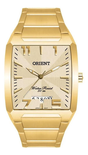 Relógio Orient Masculino Dourado 50m - Ggss1007 C2kx