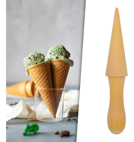 Para 2 Máquina Para Hacer Conos De Helado De Madera Omelet