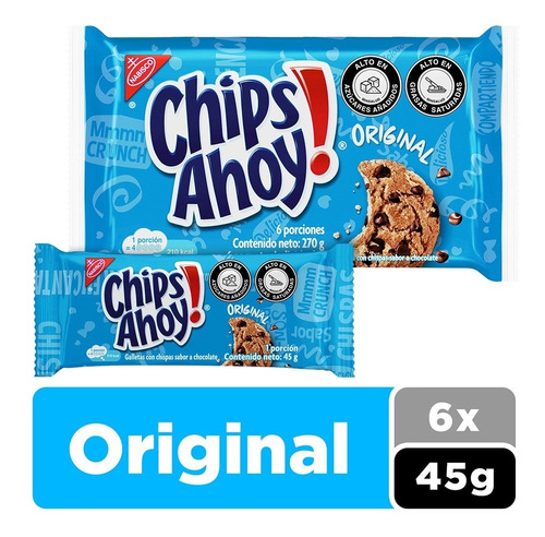 Galletas De Chocolate Chips Ahoy Paquete X6uds.