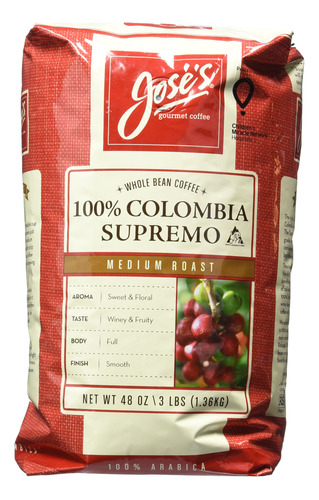 Jose's - Café De Grano Entero Columbia Supremo 3 Libras