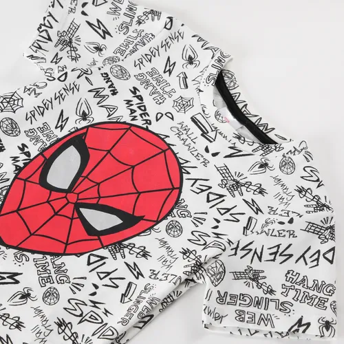 Polera Manga Corta Niño Spiderman Gris Marvel