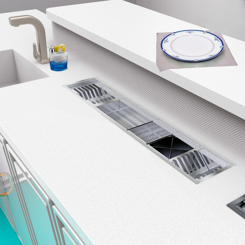 Calha Úmida Canal Organizador Escorredor 90 X 18 Inox Saro