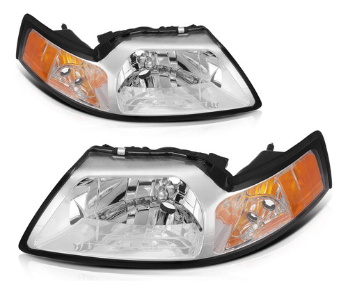 Conjunto De Faros Delanteros Para Ford Para Mustang 1999-200