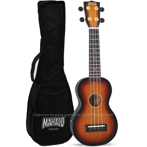 Ukelele Electroacustico Soprano Mahalo Java Funda Afinador