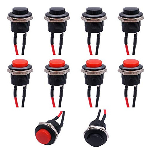 10pcs 16mm Momentary Push Button Switch Spst Ac250v/3a ...