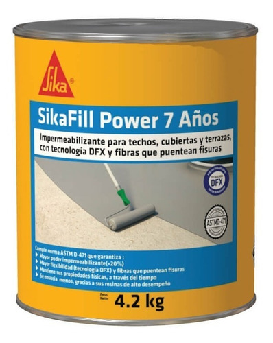 Impermeable Para Cubiertas Sikafill Power 7 Años Blanco Gln