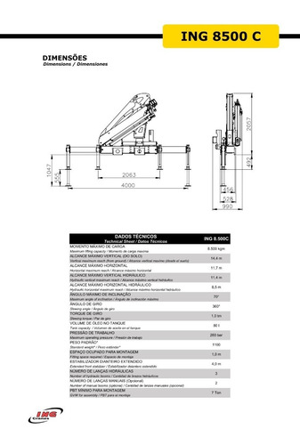 Hidrogrúa Ing 8500c