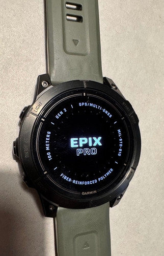 Garmin Epix Pro Zafiro Gen2 De 47mm ( Con 2 Correas Orig ) Negro Liso Verde Oscuro/negra Titanio (Usado)