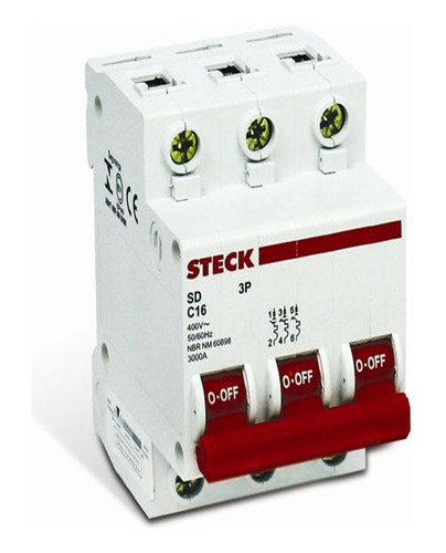 Disjuntor Tripolar Steck 70a Sd63c70