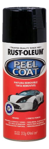 Pintura Para Autos Aerosol Peel Coat Rust Oleum Colores Color Negro Brillante